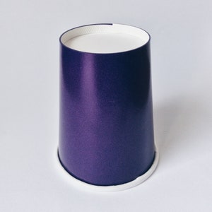 Purple paper party cups