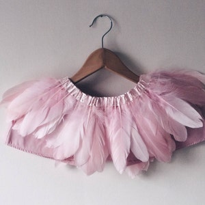vintage pink feather cape for weddings dress-up image 6