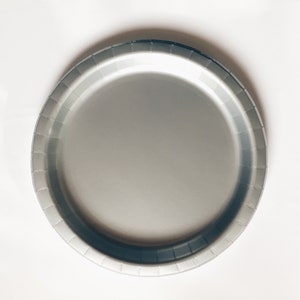 Silver paper party plates