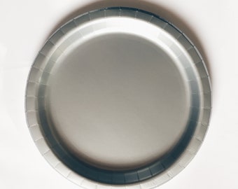 Silver paper party plates