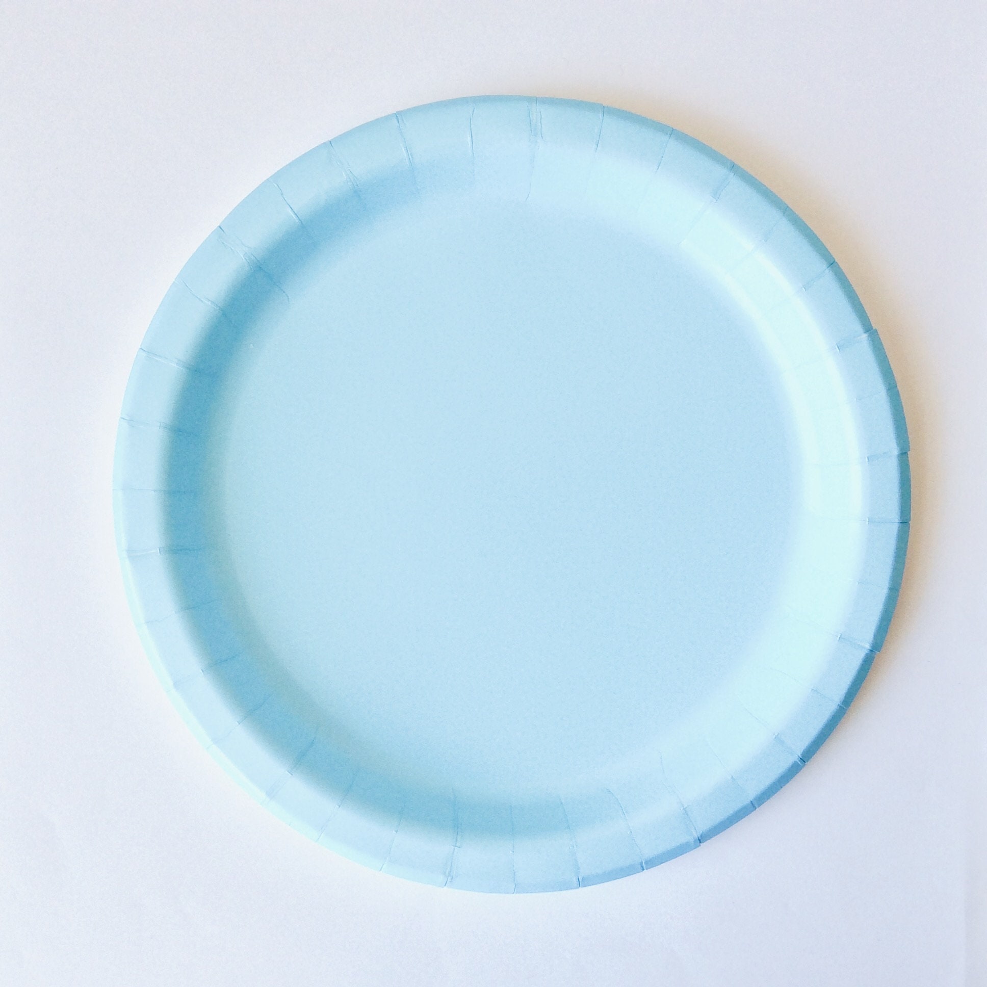 Pastel blue paper party plates Etsy