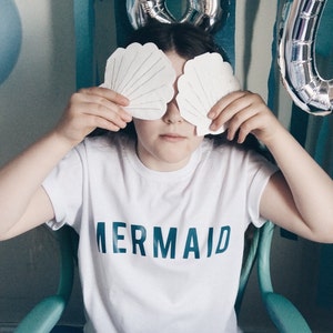 Kids Mermaid White T-shirt image 9