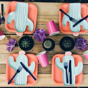 Korallen Papier Partyteller - 8er Pack