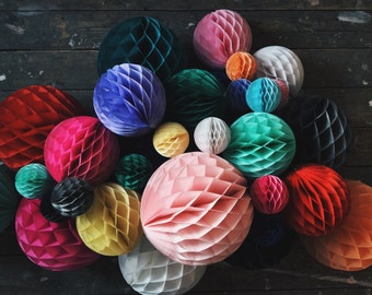 colourful Tissue Paper Honeycomb balls for all occasions