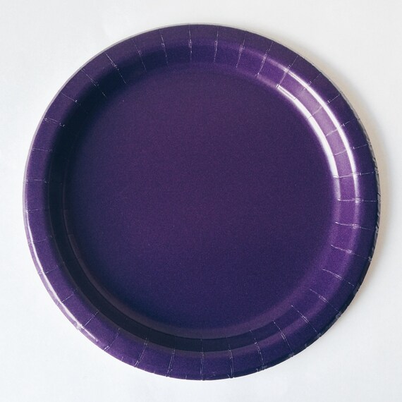 purple paper plates