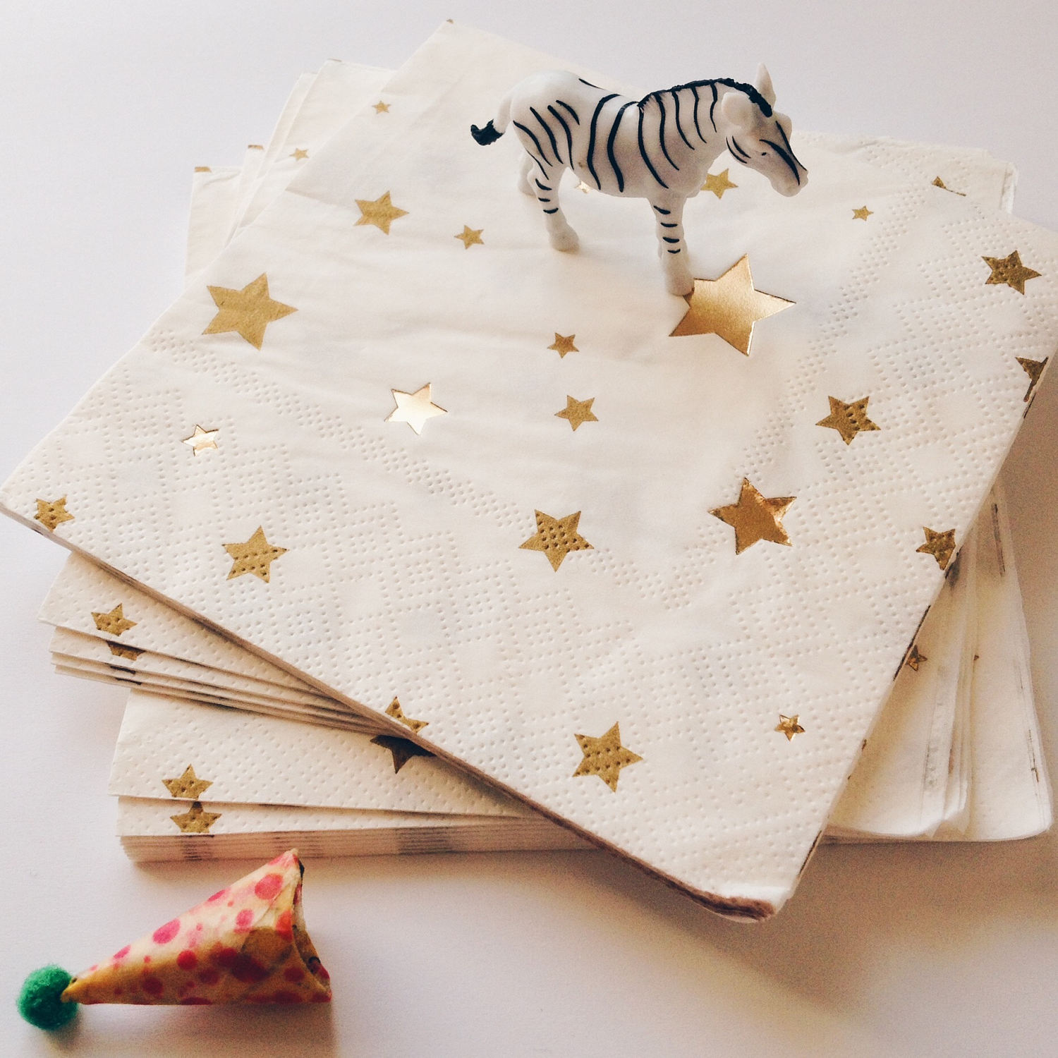 Star Napkins Gold Foil Christmas Napkins Children's Etsy
