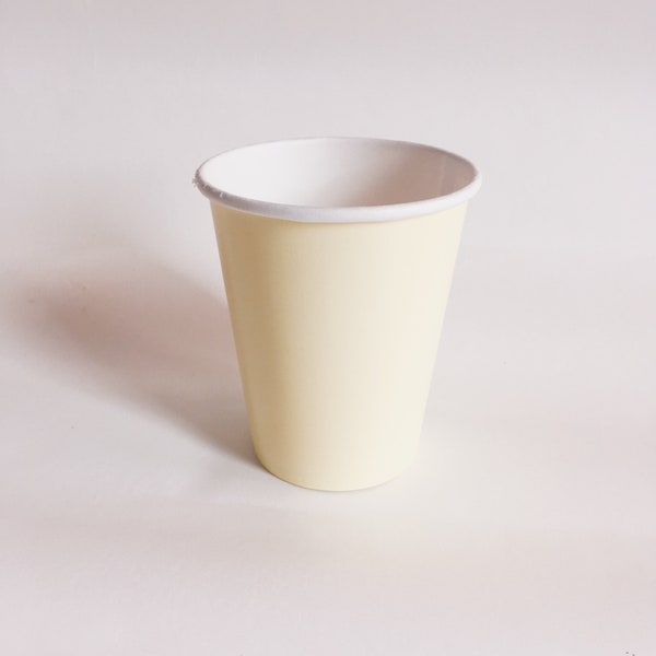 Ivory paper party cups