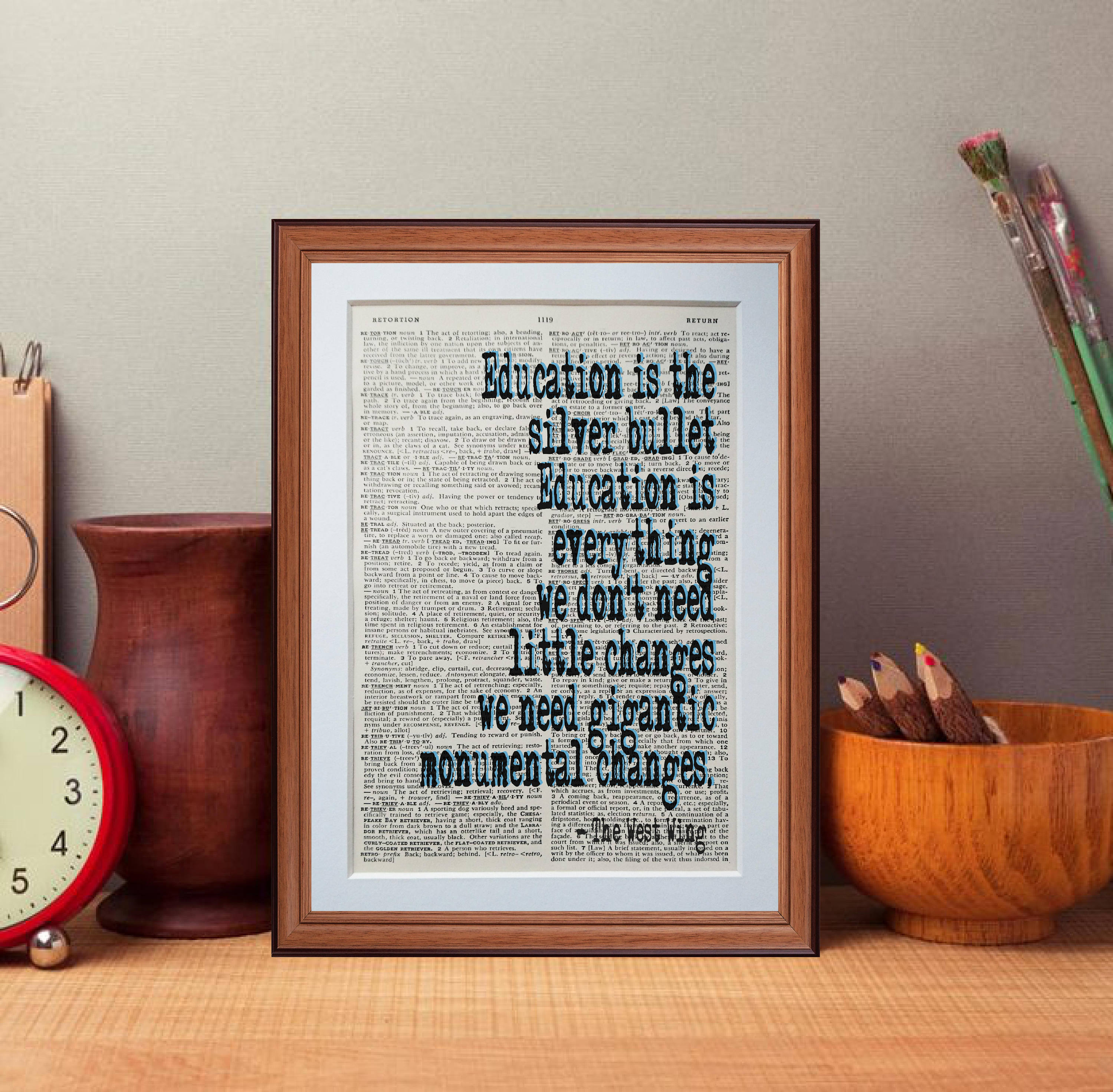 The West Wing Sam Seaborn quote dictionary page art print