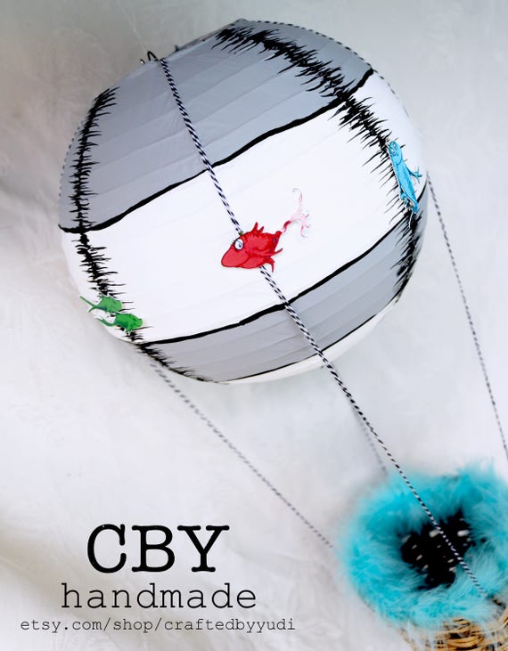 Large Hot Air Balloon Centerpiece Or Nursery Decoration One Etsy