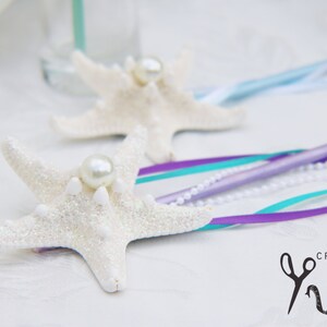 Mermaid Pointed Starfish Wands // mermaid party favor // Mermaid Party supplies image 2