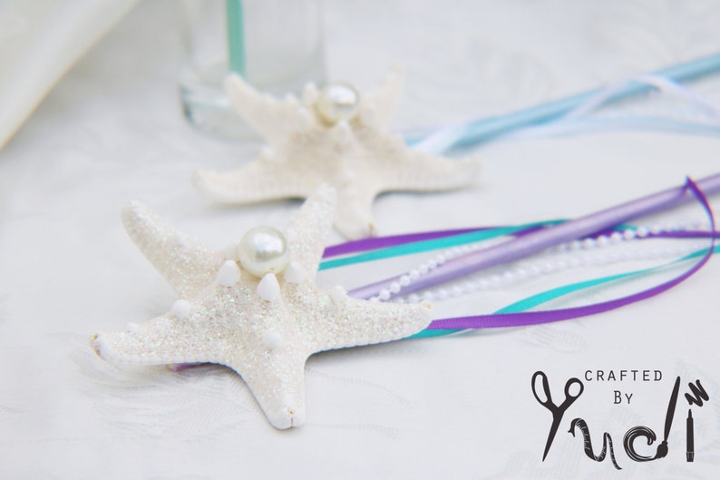 Mermaid Pointed Starfish Wands // mermaid party favor // Mermaid Party supplies image 2