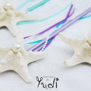 Mermaid Pointed Starfish Wands // mermaid party favor // Mermaid Party supplies image 1