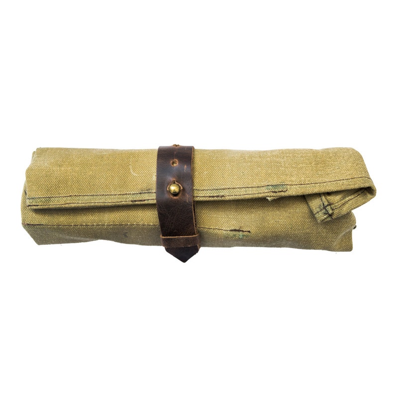 Waxed Canvas Tool and Chisel Roll Handmade by Hide & Drink Etsy