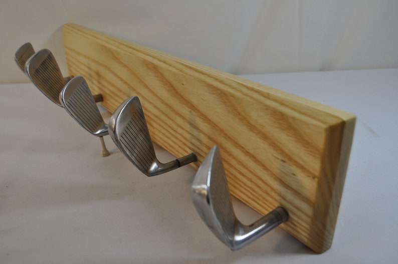 Vintage Wilson Irons From the Past Golf Club Hat Rack on Solid Ash Etsy