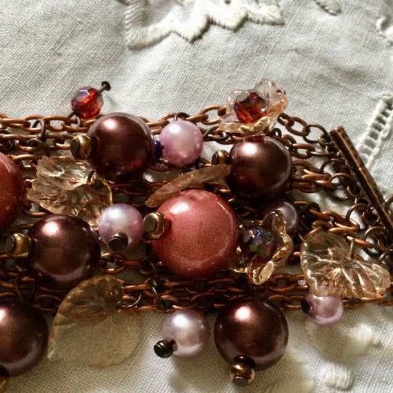 Paris FRANCE CHARMS BRASS Bracelet -vintage Jewelry - Creator 