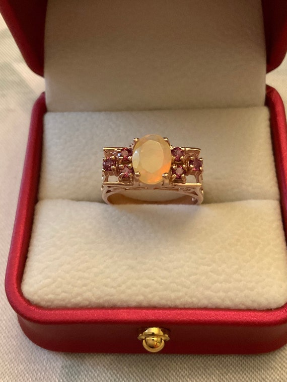 Exceptional Genuine OPAL TOURMALINE Gold/Sterling 