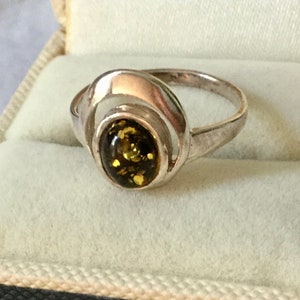 ART Deco Genuine @MBER STERLING Ring - Original Ring - Authentic Art Deco Jewelry - Natural @mber - Vintage Ring - from France