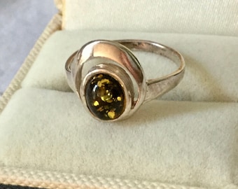 ART Deco Genuine @MBER STERLING Ring - Original Ring - Authentic Art Deco Jewelry - Natural @mber - Vintage Ring - from France