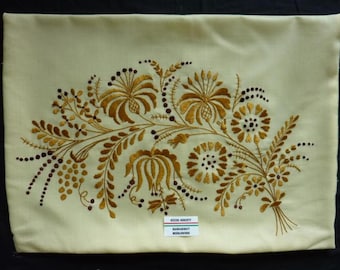 Traditional old kalocsa hungarian pillow case