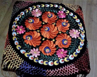 Hungarian Hand Embroidered Original Matyo doily for Chirstmas