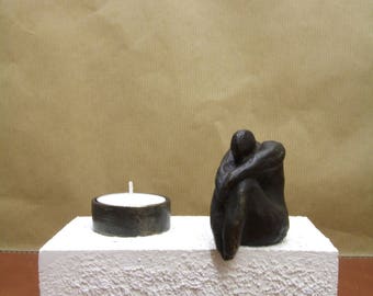 bronze statuette urns for small amount of ash