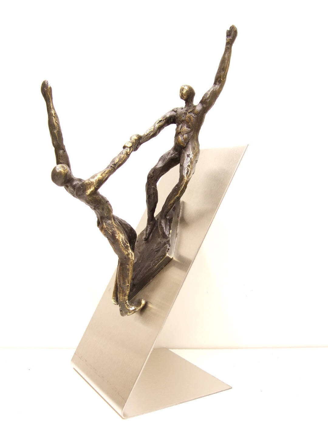 Sculpture Bronze 'joied Efforthauteur 34 cm