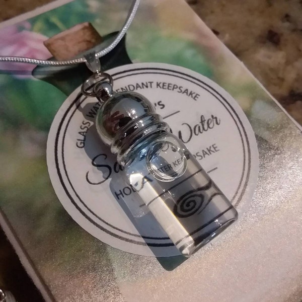 St.Brigid Well Water Goddess Pendant. Unique Irish gift Celtic engagement Healing energy Baptism Wedding Lucky charm Amulet