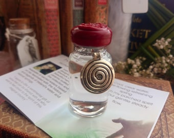 VIAL* St.Brigid's Well Water Goddess Glass Vial, Unique Irish gift Celtic engagement Healing energy Wedding Lucky charm Amulet