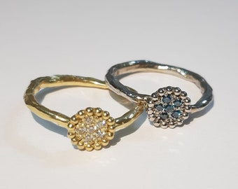 SHINE - gold and diamonds minimal ring