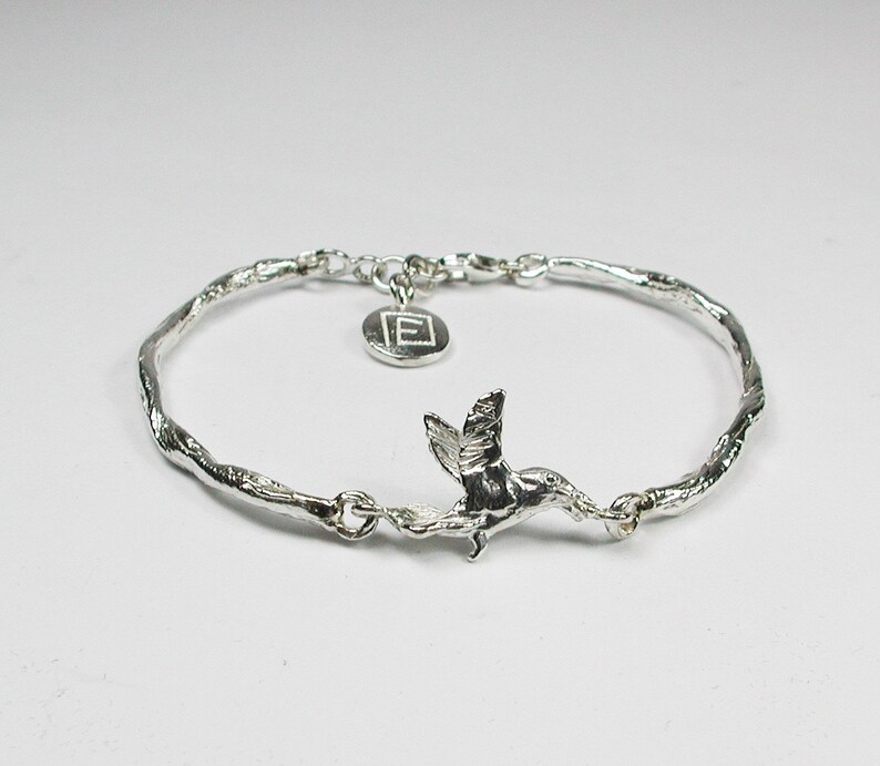 LIFE From darkness to light Hummingbird sterling silver bracelet image 8