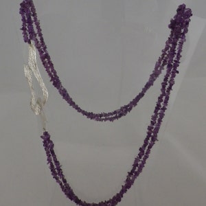 WAVE long necklace with amethyst zdjęcie 2