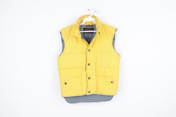 80s Calvin Klein Streetwear Button Hooded Puffer V