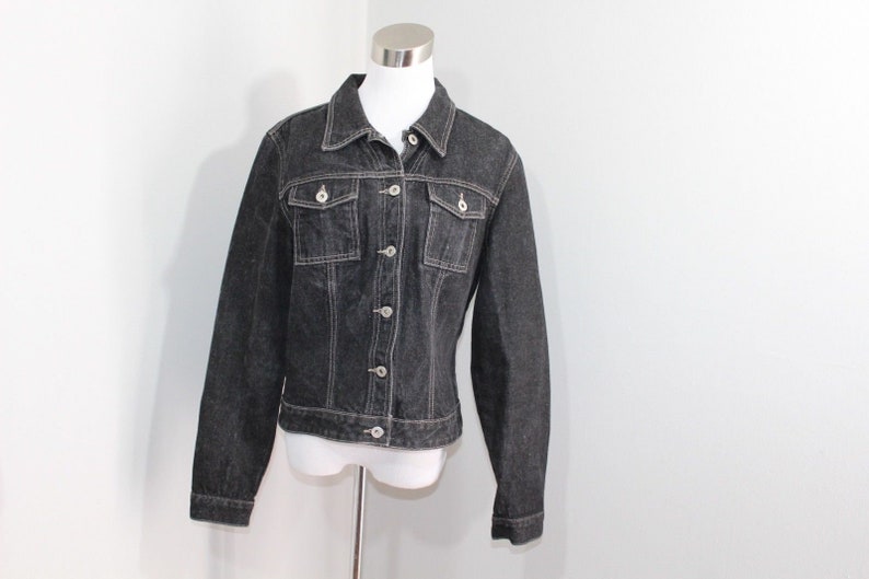 guess black jean jacket