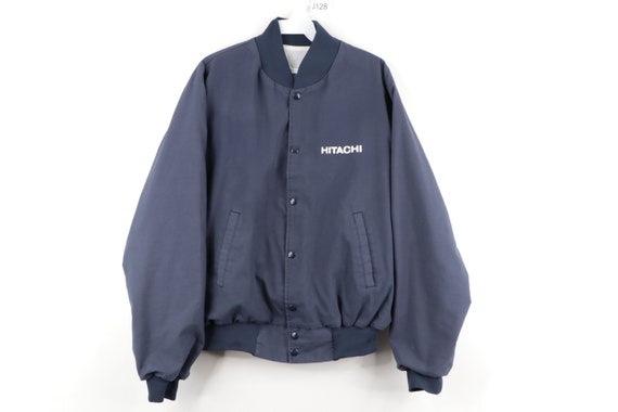 80s Hitachi Spell Out Mechanic Bomber Work Jacket