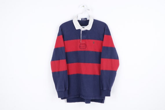 90s Ralph Lauren Color Block Long Sleeve Rugby Pol