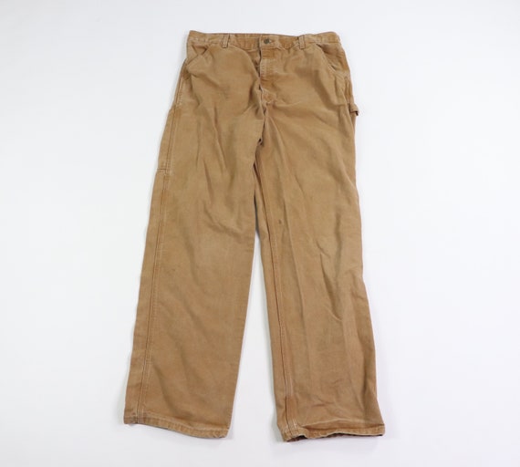 80s Carhartt Spell Out Patch Distressed Canvas Pan