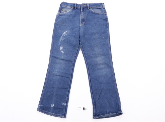 90s Lee Distressed Faded Flared Leg Western Cut De