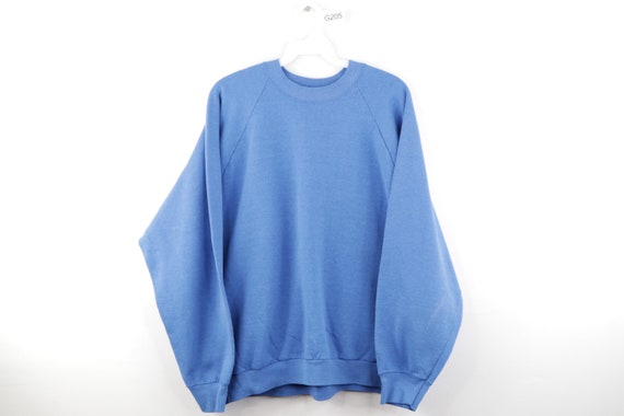 90s Streetwear Distressed Faded Blank Crewneck Swe