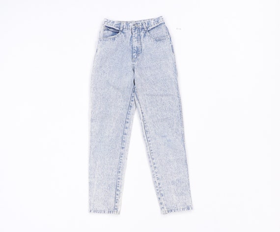 80s Streetwear Distressed Acid Wash Tapered Leg De