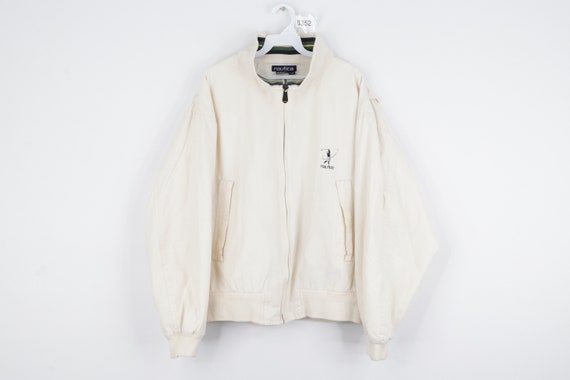 90s Nautica Spell Out Golf Full Zip Lined Windbrea