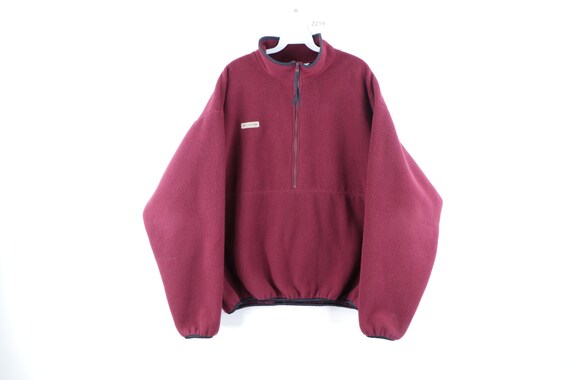 90s Columbia Spell Out Box Logo Half Zip Fleece Sw