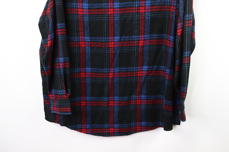 Vintage Plaid Shirt 80s Saugatuck Drygoods Mens 2XL XXL Rockabilly Plaid Board Shirt Blue 80s Rockabilly Shirt Plaid Shirt, 80s Shirt
