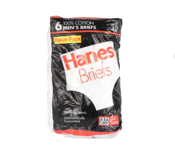 90s New Deadstock Hanes Pack of 6 Briefs Underwear