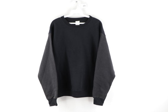 90s Streetwear Distressed Faded Blank Crewneck Swe