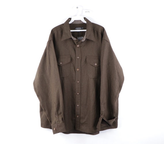 90s J Peterman Company Double Pocket Wool Shirt Ja