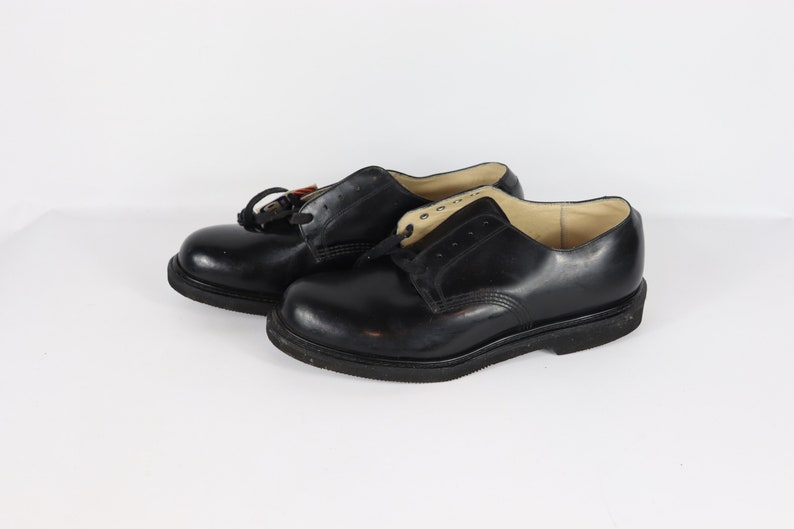 Oxford Work Shoes 90s New Georgia Mens 11 E Leather Steel Toe Lace Up Oxford Dress Shoes Black Vintage Georgia Boots 1990s Mens Boots
