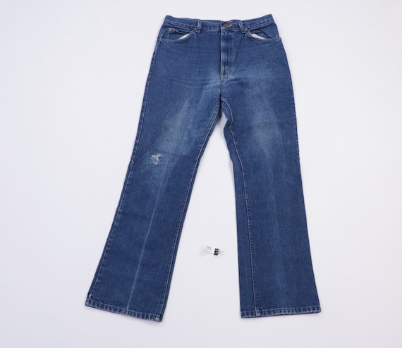 80s Lee Riders Distressed Faded Bootcut Denim Jean
