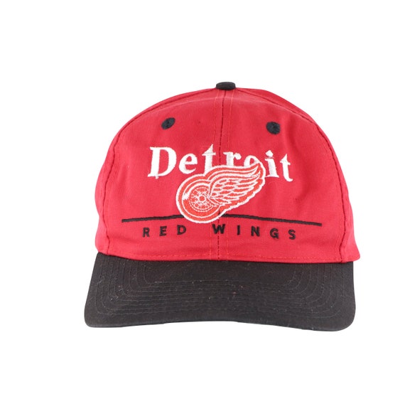 90s Detroit Red Wings NHL Hockey Spell Out Snapbac
