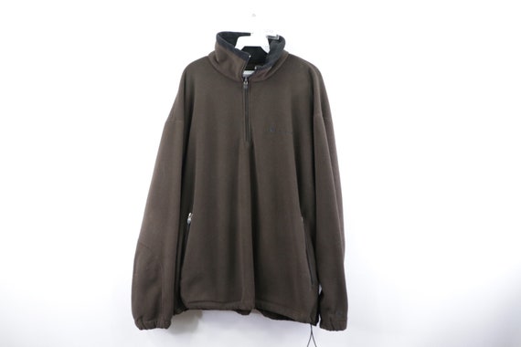 90s Champion Spell Out Half Zip Fleece Pullover Sw