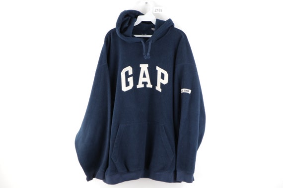 90s Gap Streetwear Spell Out Fleece Hoodie Sweatsh